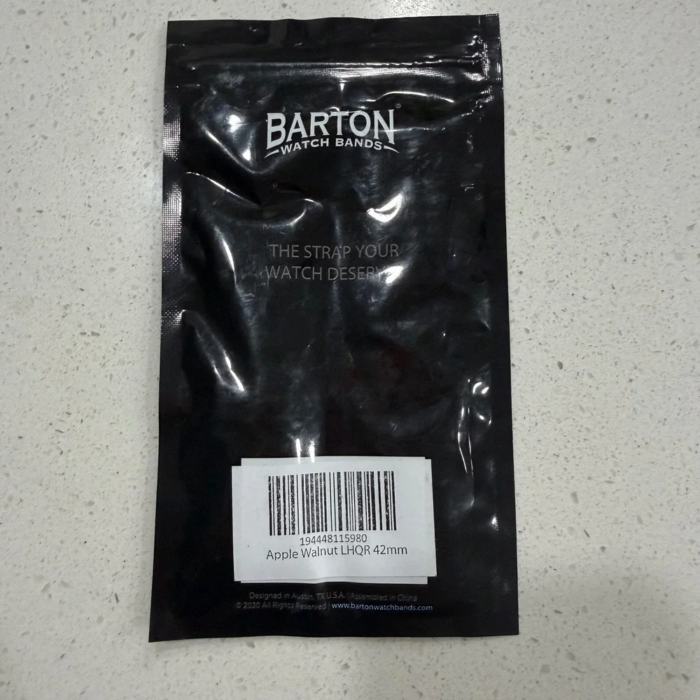 Barton Watch‎ Bands Apple Watch Leather Strap Walnut Brown 42mm LHQR New
